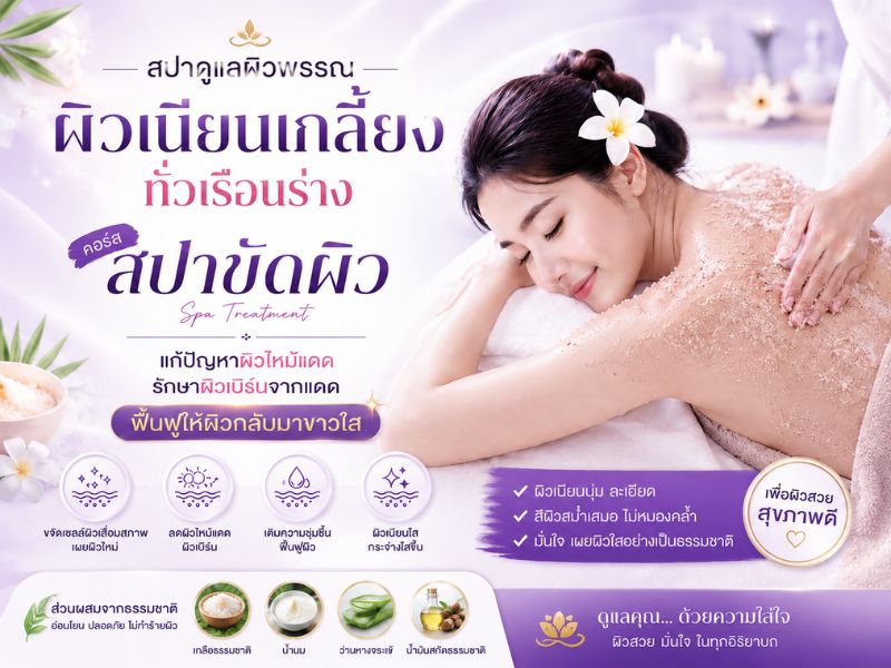 สปาดูแลผิวพรรณ ผิวเนียน
