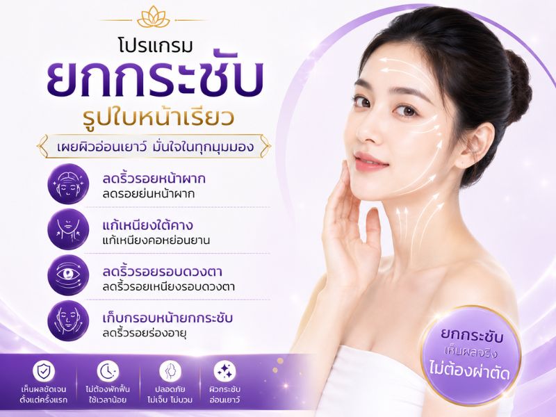 โปรแกรมยกกระชับรูปใบหน้าเรียว